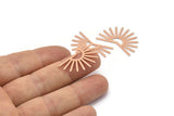 Copper Sun Blank, 8 Raw Copper Sun Blanks, Findings (20x30x0.80mm) M02369
