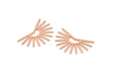 Copper Sun Blank, 8 Raw Copper Sun Blanks, Findings (20x30x0.80mm) M02369
