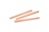 Copper Necklace Bar, 24 Raw Copper Rectangle Blanks, Stamping Blanks (35x3x0.80mm) M02383