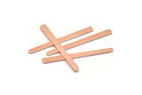 Copper Necklace Bar, 24 Raw Copper Rectangle Blanks, Stamping Blanks (35x3x0.80mm) M02383