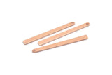 Copper Necklace Bar, 24 Raw Copper Rectangle Charms With 1 Hole, Pendants, Findings (35x3x0.80mm) M02385