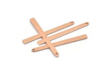 Copper Necklace Bar, 24 Raw Copper Rectangle Charms With 1 Hole, Pendants, Findings (35x3x0.80mm) M02385