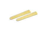 Brass Necklace Bar, 12 Raw Brass Rectangle Blanks, Stamping Blanks (35x6x0.80mm) M02387