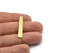 Brass Necklace Bar, 12 Raw Brass Rectangle Blanks, Stamping Blanks (35x6x0.80mm) M02387