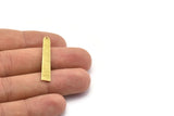 Brass Necklace Bar, 12 Textured Raw Brass Rectangle Charms With 1 Hole, Pendants, Findings (35x6x0.80mm) M02393