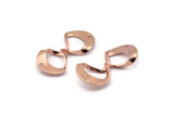 Rose Gold Infinity Charm, 4 Rose Gold Plated Brass Infinity Necklace Charms With 2 Holes, Connectors, Findings (29x15x0.80mm) D1246 Q0928