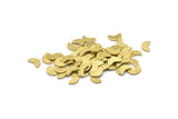 Brass Geometric Blank, 150 Textured Raw Brass Tiny Pizza Slice Blanks, Findings (7x4x0.80mm) M02355