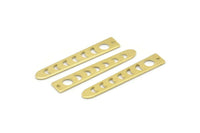 Brass Moon Charm, 24 Raw Brass Moon Phases Charms With 1 Hole (35x6x5x0.80mm) M02342