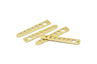 Brass Moon Charm, 24 Raw Brass Moon Phases Charms With 1 Hole (35x6x5x0.80mm) M02342
