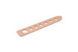Copper Moon Blank, 24 Raw Copper Moon Phases Stamping Blanks (35x6x5x0.80mm) M02349
