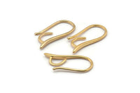 Gold Ear Hooks, 8 Gold Tone Earring Wires, Earring Hooks (17x7mm) X037