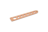 Copper Moon Charm, 24 Raw Copper Moon Charms With 1 Hole (35x6x5x0.80mm) M02351