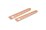 Copper Moon Charm, 24 Raw Copper Moon Charms With 1 Hole (35x6x5x0.80mm) M02351