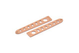 Copper Moon Charm, 24 Raw Copper Moon Charms With 1 Hole (35x6x5x0.80mm) M02351