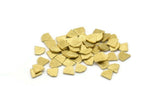 Brass Diamond Blank, 100 Textured Raw Brass Tiny Diamond Shaped Blanks (6x6x0.80mm) M02565