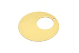 Gold Ear Hoops, 5 Gold Lacquer Plated Brass Round 1 Hole Stamping Earring Findings (32mm) D0006 Q0173