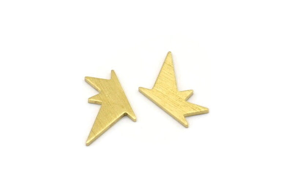 Brass Star Blank, 24 Textured Raw Brass, Brass Blanks, Brass Star Blanks (17x8x0.80mm) M02562