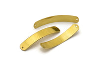 Brass Bracelet Blank, 12 Raw Brass Bracelet Blanks with 2 holes (43x8x0.80mm) A1112