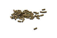 Antique Bronze Spacer Bead, 100 Antique Bronze Tube Spacer Beads (5x2mm) K191