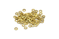 4.5mm Ring Connectors - 500 Raw Brass Ring Connectors   (4.5mm) Brs 298 ( A0182 )