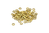 4.5mm Ring Connectors - 500 Raw Brass Ring Connectors   (4.5mm) Brs 298 ( A0182 )