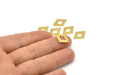 Brass Diamond Connector, 50 Raw Brass Flat Diamond Connectors (17x12mm) D0246