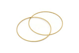 Brass Circle Connectors, 25 Raw Brass Circle Connectors (50x0.8mm) Bs-1111