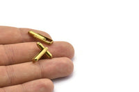 Brass Cufflink Blank, 12 Raw Brass Cufflinks A0649