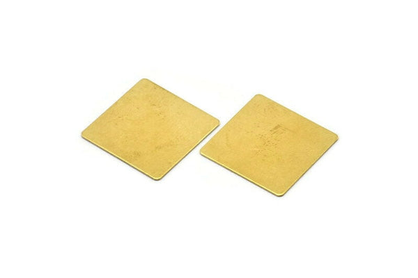 Brass Square Blank, 24 Raw Brass Square Blanks (20x20mm) A0098