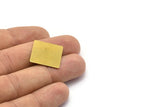 Brass Square Blank, 24 Raw Brass Square Blanks (20x20mm) A0098