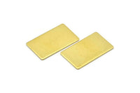 Raw Brass Bar, 24 Raw Brass Rectangle Stamping Blanks, Bars (25x15x0.80mm) A0911