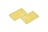 Raw Brass Bar, 24 Raw Brass Rectangle Stamping Blanks, Bars (25x15x0.80mm) A0911