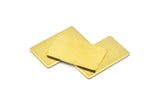 Raw Brass Bar, 24 Raw Brass Rectangle Stamping Blanks, Bars (25x15x0.80mm) A0911
