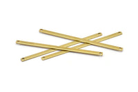 Long Brass Bar, 20 Raw Brass Bar Connectors With 2 Holes (70x3x1mm) Brc159--a0824