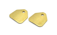 Raw Brass Stamping, 12 Raw Brass Stamping Blank Tags (20x19x0.60mm) D0116--Y346  Y104