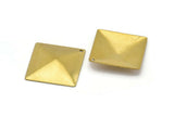 Brass Pyramid Pendant, 50 Raw Brass Pyramid Pendant (20x20mm) A0096