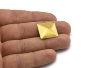 Brass Pyramid Pendant, 50 Raw Brass Pyramid Pendant (20x20mm) A0096
