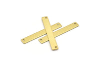 Brass Customized Bar, 12 Raw Brass Stamping Blanks (6x44x0.80mm) B0191