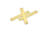 Brass Customized Bar, 12 Raw Brass Stamping Blanks (6x44x0.80mm) B0191