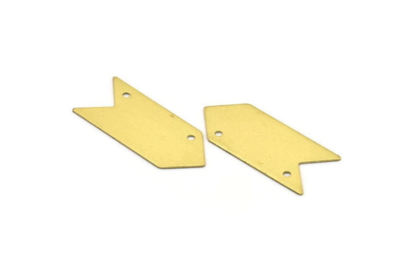Kendin Yap Ok Kolye, 10 Ham Pirinç Ok Damgalama Kolye Ucu, 2 Delikli Etiketler (15x35mm) B0035