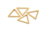 Gold Triangle, 2 Gold Plated Brass Triangle Rings, Rose Gold Charms (27x2mm) D0014 Q0300