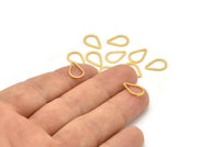 Gold Drop Connector, 25 Gold Plated Brass Drop Connectors (8.5x12.5x0.8mm) BS 1132 Q0130