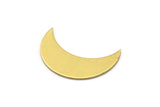 Moon Phase Blank, 10 Raw Brass Crescent Shaped Blanks (30x11x0.80mm) Moon7