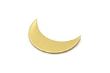Raw Brass Moon, 10 Raw Brass Moon Blanks (25x8x0.80mm) Moon2