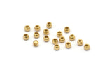 100 Raw Brass Ball Beads(3x2.2mm) Bs 1174--n0550