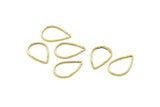 Brass Drop Connector, 50 Raw Brass Drop Charms, Connectors (16x11mm) M03  A0570