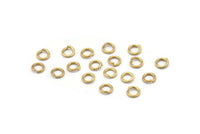 4mm Jump Rings - 2500 Raw Brass Jump Rings, Findings (4x0.70mm) A0338