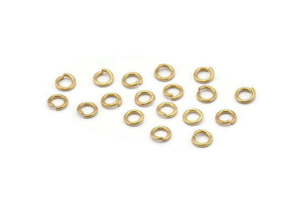 4mm Jump Rings - 2500 Raw Brass Jump Rings, Findings (4x0.70mm) A0338