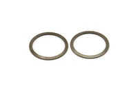 Bohemian Brass Pendant, 20 Antique Brass Connector Rings (19mm) Pen 448 K206