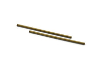 Bronze Copper Tube Beads, 10 Antique Bronze Tone Copper Long Tubes (60x2mm) Sb-60 K197